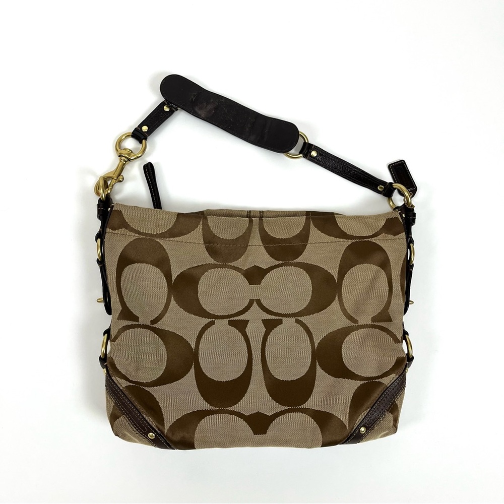 Coach Tan Canvas Monogram Shoulder Bag